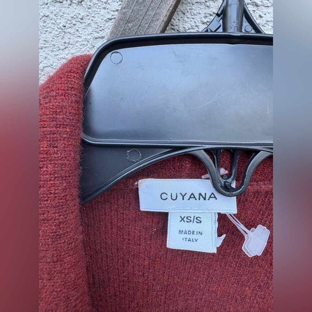 Cuyana Wool Cashmere Sweater Coat Red Size XS/S - Picture 3 of 6